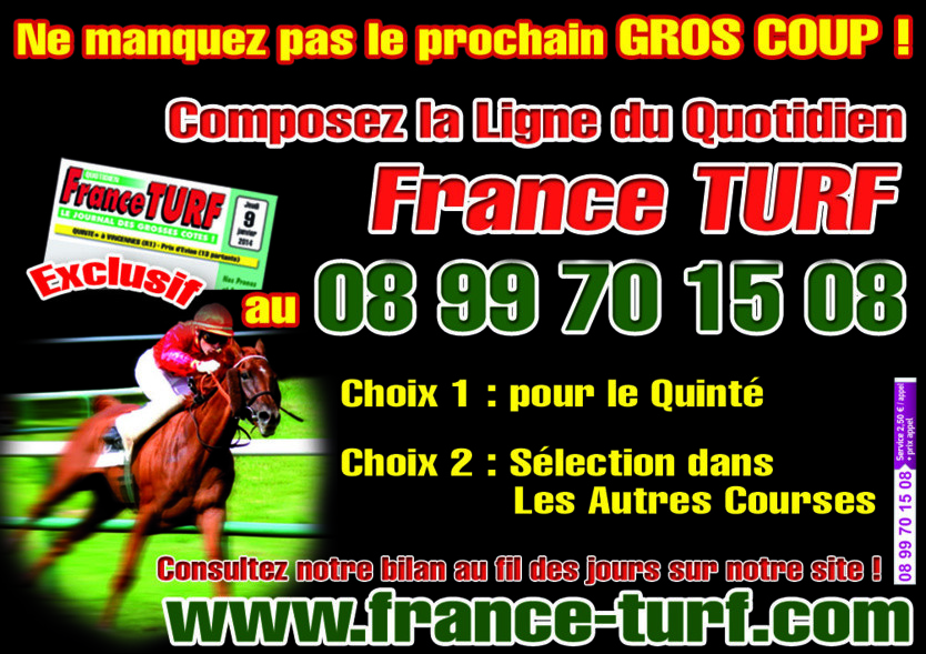 FRANCE TURF AU TELEPHONE FRANCE TURF AU TELEPHONE