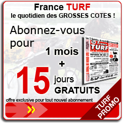 NE MANQUEZ PAS LE PROCHAIN GROS COUP DE FRANCE TURF, REJOIGNEZ L'EQUIPE ! NE MANQUEZ PAS LE PROCHAIN GROS COUP DE FRANCE TURF, REJOIGNEZ L'EQUIPE !